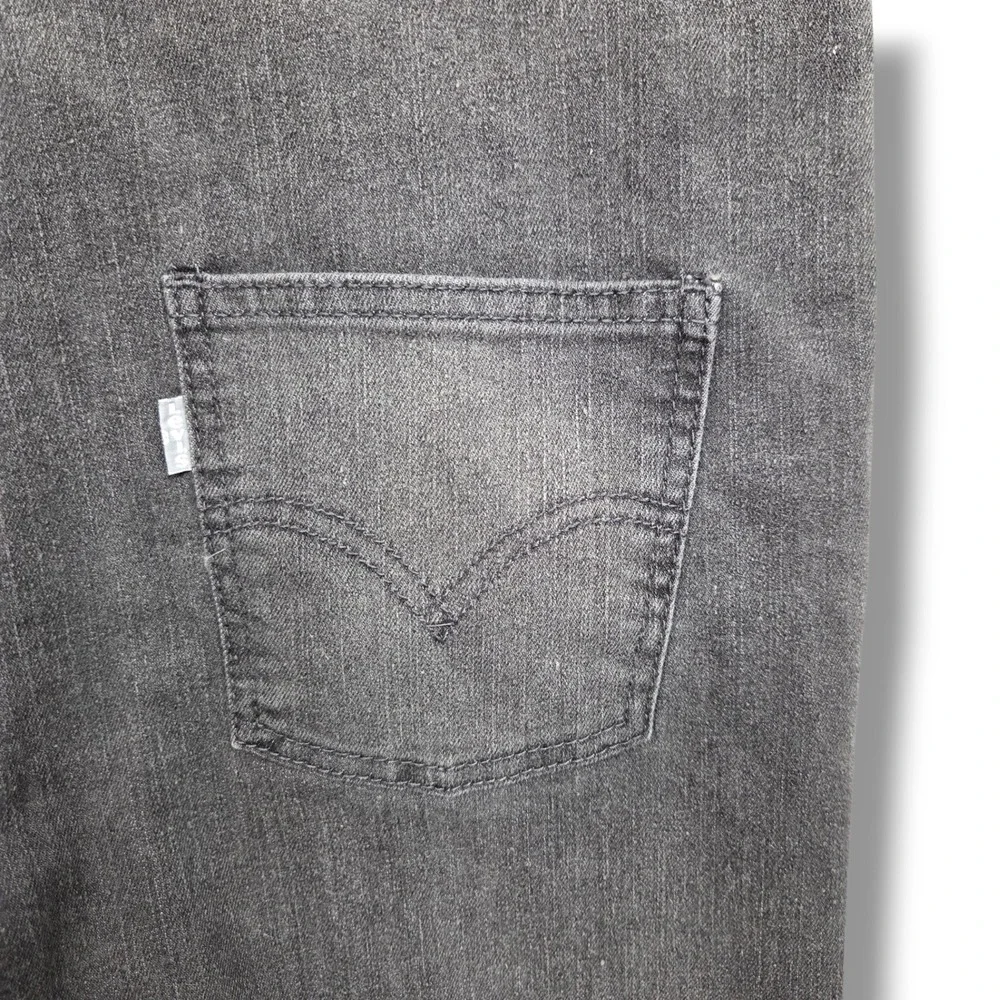 Levis SilverTab Baggy Denim Overalls Girls 14 Charcoal Gray Jumper Crop Mid Rise